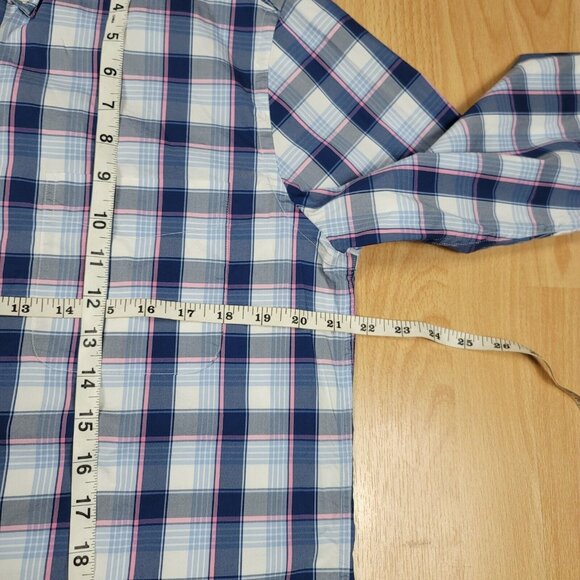 J. Mclaughlin Shirt‎ Men's Size Medium Stretch Dress Plaid Long Sleeve Button - Picture 5 of 7
